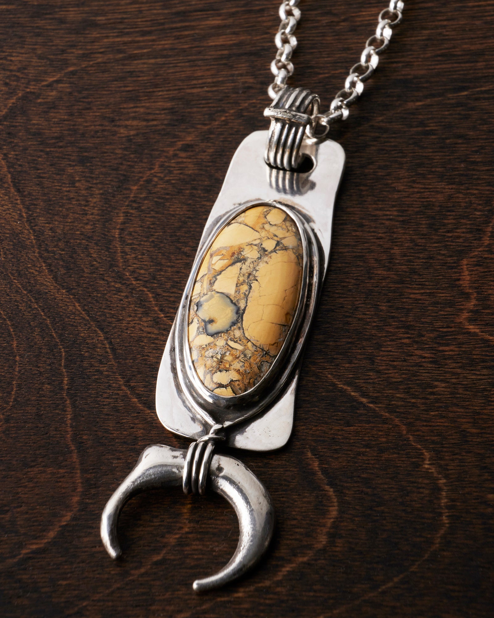 One of a Kind - Crescent Jasper Pendant - SOLD